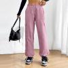 imageAmerican Trends Parachute Pants for Women Baggy Cargo Pants Women Y2K Pants Women Streetwear Pants Multiple PocketsPink