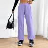 imageAmerican Trends Parachute Pants for Women Baggy Cargo Pants Women Y2K Pants Women Streetwear Pants Multiple PocketsPurple