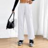 imageAmerican Trends Parachute Pants for Women Baggy Cargo Pants Women Y2K Pants Women Streetwear Pants Multiple PocketsWhite