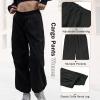 imageAmerican Trends Parachute Pants for Women Baggy Cargo Pants Women Y2K Pants Women Streetwear Pants Multiple PocketsWhite
