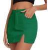 imageAmerican Trends Women Mini Skirt with Slit High Waist Mini Denim Skirt Causal Bodycon Short Jean Skirts with PocketsDark Green