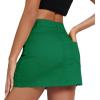 imageAmerican Trends Women Mini Skirt with Slit High Waist Mini Denim Skirt Causal Bodycon Short Jean Skirts with PocketsDark Green