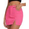imageAmerican Trends Women Mini Skirt with Slit High Waist Mini Denim Skirt Causal Bodycon Short Jean Skirts with PocketsHot Pink