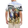 imageMens Hawaiian Shirt Floral Print Aloha Shirt Comfortable Novelty Button Down Shirts Casual Short Sleeve Beachwear for Men3 Horse Racing