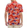 imageMens Hawaiian Shirt Floral Print Aloha Shirt Comfortable Novelty Button Down Shirts Casual Short Sleeve Beachwear for MenRed American Flag