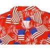 imageMens Hawaiian Shirt Floral Print Aloha Shirt Comfortable Novelty Button Down Shirts Casual Short Sleeve Beachwear for MenRed American Flag