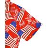 imageMens Hawaiian Shirt Floral Print Aloha Shirt Comfortable Novelty Button Down Shirts Casual Short Sleeve Beachwear for MenRed American Flag