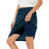 imageTennis Skirt for Women with Pockets Athletic Skort Knee Length Golf High Waist Skirt Drawstring ShortsBlue