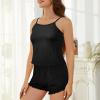 imageAmerican Trends Cute Pajamas for Women Strawberry Print Cami Top and Shorts Pj Set Two Piece Pajama Set Sleepwear Sleep SetBlack