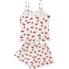 imageAmerican Trends Cute Pajamas for Women Strawberry Print Cami Top and Shorts Pj Set Two Piece Pajama Set Sleepwear Sleep SetCherry Print