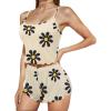 imageAmerican Trends Cute Pajamas for Women Strawberry Print Cami Top and Shorts Pj Set Two Piece Pajama Set Sleepwear Sleep SetDaisy