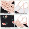 imageAmerican Trends Girls Swimwear Girls One Piece Swimsuits Ruffle Kids Bathing Suits for GirlsBlackflowers