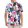 imageAmerican Trends Hawaiian Shirt for Men Short Sleeve Tropical Beach Shirts Mens Casual Button Down Summer Vacation WearBigfoot Dinosaur American Flag