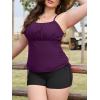 imageAmerican Trends Plus Size Tankini Swimsuits Tummy Control Two Piece Bathing Suits for Women with Shorts SwimwearPurple