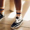imageAmerican Trends Womens Striped Socks Retro Crew Socks Women Slouchy Athletic Calf Tube Socks2packorangered