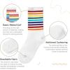 imageAmerican Trends Womens Striped Socks Retro Crew Socks Women Slouchy Athletic Calf Tube Socks2packrainbow Stripe