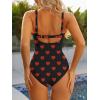 imageModest One Piece Swimsuit Women Tummy Control 2025 Long Torso Slimming Bathing Suit Cute Floral Swim SuitsBlack Heart