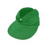 imageSun Hats for Women UV Protection Sun Visor Wide Brim Summer Hats with PonytailGreen
