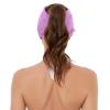 imageSun Hats for Women UV Protection Sun Visor Wide Brim Summer Hats with PonytailPurple