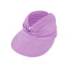 imageSun Hats for Women UV Protection Sun Visor Wide Brim Summer Hats with PonytailPurple