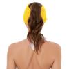imageSun Hats for Women UV Protection Sun Visor Wide Brim Summer Hats with PonytailYellow