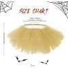 imageWomens Tutu Skirt Elastic 5 Layered Vintage Tulle Ballet Skirt Party Festival CostumeGold
