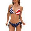 imageAmerican Trends Women String Triangle Bikini Set Swimsuit Two Piece Bathing Suit Cheeky Swim Suit SwimwearAmerican Flag