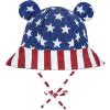 imageBaby Sun Hat Toddler Baby Girl Hats UPF 50 Summer Kids Beach Wide Brim Bucket CapsAmerican Flag