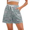 imageWomens Pajamas Shorts Set Casual Sleep Shorts Summer Lounge Pants Soft Pj Pants with Pockets Cute Printed PJ BottomsAbgrey Cup
