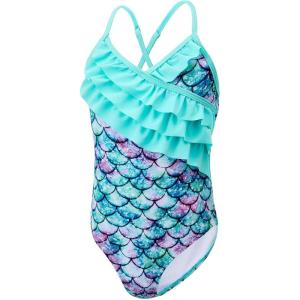 imageAmerican Trends Girls Swimwear Girls One Piece Swimsuits Ruffle Kids Bathing Suits for GirlsMermaid