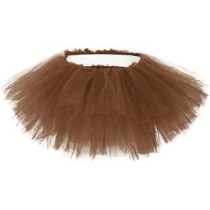 imageWomens Tutu Skirt Elastic 5 Layered Vintage Tulle Ballet Skirt Party Festival CostumeCoffee