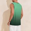 imageAmerican Trends Mens Tank Tops Beach Summer Sleeveless Tee Shirts Hawaiian Muscle Graphic Tank Tops for MenGreen Gradient