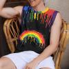 imageAmerican Trends Mens Tank Tops Beach Summer Sleeveless Tee Shirts Hawaiian Muscle Graphic Tank Tops for MenRainbow