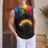 imageAmerican Trends Mens Tank Tops Beach Summer Sleeveless Tee Shirts Hawaiian Muscle Graphic Tank Tops for MenRainbow