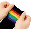 imageAmerican Trends Pilates Socks with Grips for Women Yoga ampamp Barre  Non Slip1 Pairblack Rainbow