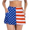 imageAmerican Trends Womens High Waisted Swimsuit Cover Up Skirt Bikini Bottoms with Side PocketAmerican Flag