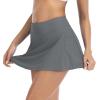 imageAmerican Trends Womens High Waisted Swimsuit Cover Up Skirt Bikini Bottoms with Side PocketGrey