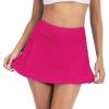 imageAmerican Trends Womens High Waisted Swimsuit Cover Up Skirt Bikini Bottoms with Side PocketRose Red