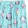 imageAmerican Trends Womens Pajama Sets Two Piece Sleep Shirt Short Sleeve Cartoon Print Pj Set Tops with Capri Pants SleepwearC Bluegreen Owl