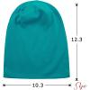 imageUnisex Slouchy Beanie Cotton Lightweight Beanie Hat Skull Cap Night Sleep Hat HipHop HatPeacockblue
