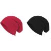 imageUnisex Slouchy Beanie Cotton Lightweight Beanie Hat Skull Cap Night Sleep Hat HipHop HatRed  Black