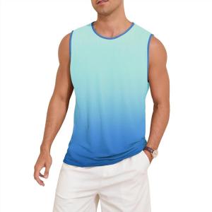 imageAmerican Trends Mens Tank Tops Beach Summer Sleeveless Tee Shirts Hawaiian Muscle Graphic Tank Tops for MenLightbluegradient