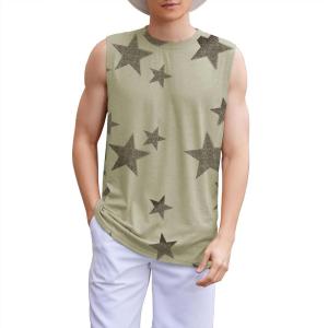 imageAmerican Trends Mens Tank Tops Beach Summer Sleeveless Tee Shirts Hawaiian Muscle Graphic Tank Tops for MenStar