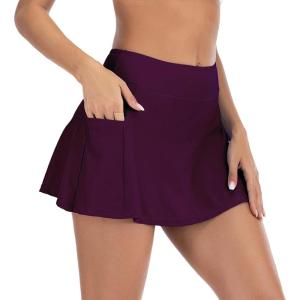 imageAmerican Trends Womens High Waisted Swimsuit Cover Up Skirt Bikini Bottoms with Side PocketFuchsia