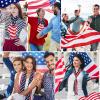 imageAmerican Flag Scarf for Women Patriotic Flag Scarf Silk Feeling Scarves Square Stain Scarf Wrap Neck ScarfFlag01