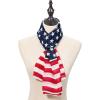 imageAmerican Flag Scarf for Women Patriotic Flag Scarf Silk Feeling Scarves Square Stain Scarf Wrap Neck ScarfFlag02