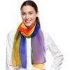 imageAmerican Flag Scarf for Women Patriotic Flag Scarf Silk Feeling Scarves Square Stain Scarf Wrap Neck ScarfRainbow