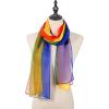 imageAmerican Flag Scarf for Women Patriotic Flag Scarf Silk Feeling Scarves Square Stain Scarf Wrap Neck ScarfRainbow