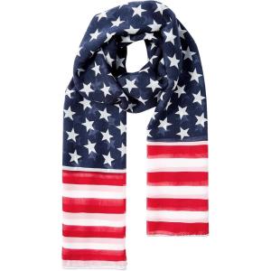 imageAmerican Flag Scarf for Women Patriotic Flag Scarf Silk Feeling Scarves Square Stain Scarf Wrap Neck ScarfFlag02