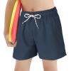 imageBoys Swim Trunks with Boxer Brief Liner Swim Shorts Compression Liner Youth Anti TrunksNavy